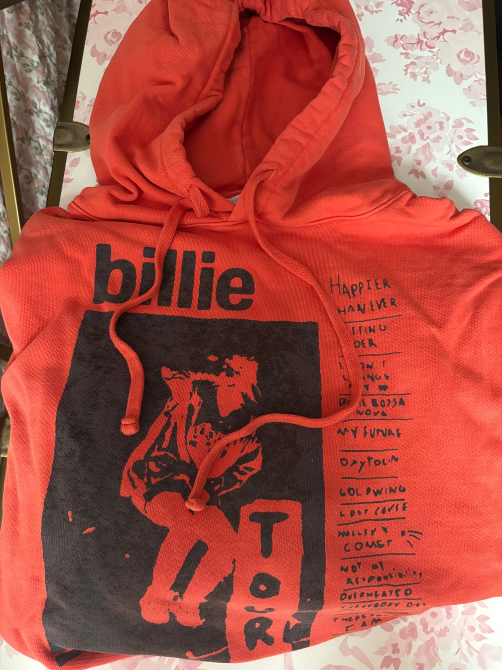 Billie Red Graphic Hoodie - Women's Pullover Sweatshirt